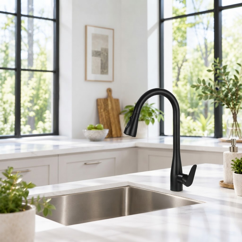 Smart Touch Kitchen Faucet with Pull-Out Spray Head