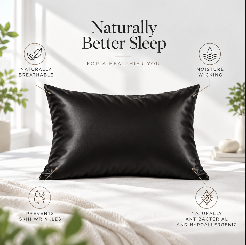 19 Momme Mulberry Silk Pillowcase for Hair Care with Envelope Closure