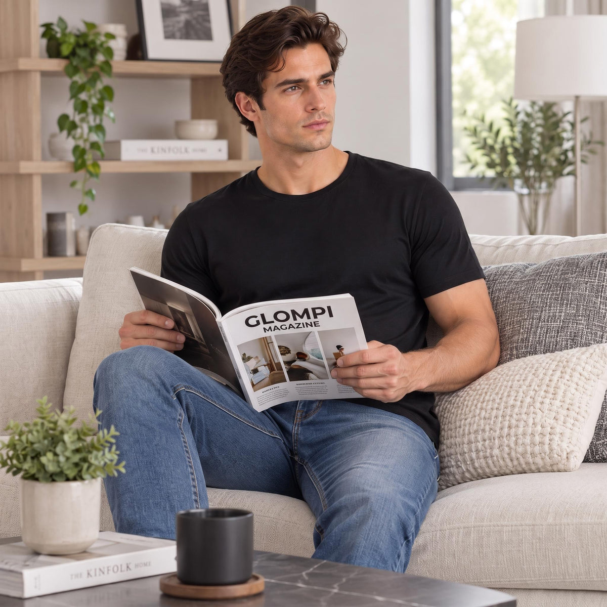 Men's Mulberry Silk Crew Neck T-Shirt for Versatile Style