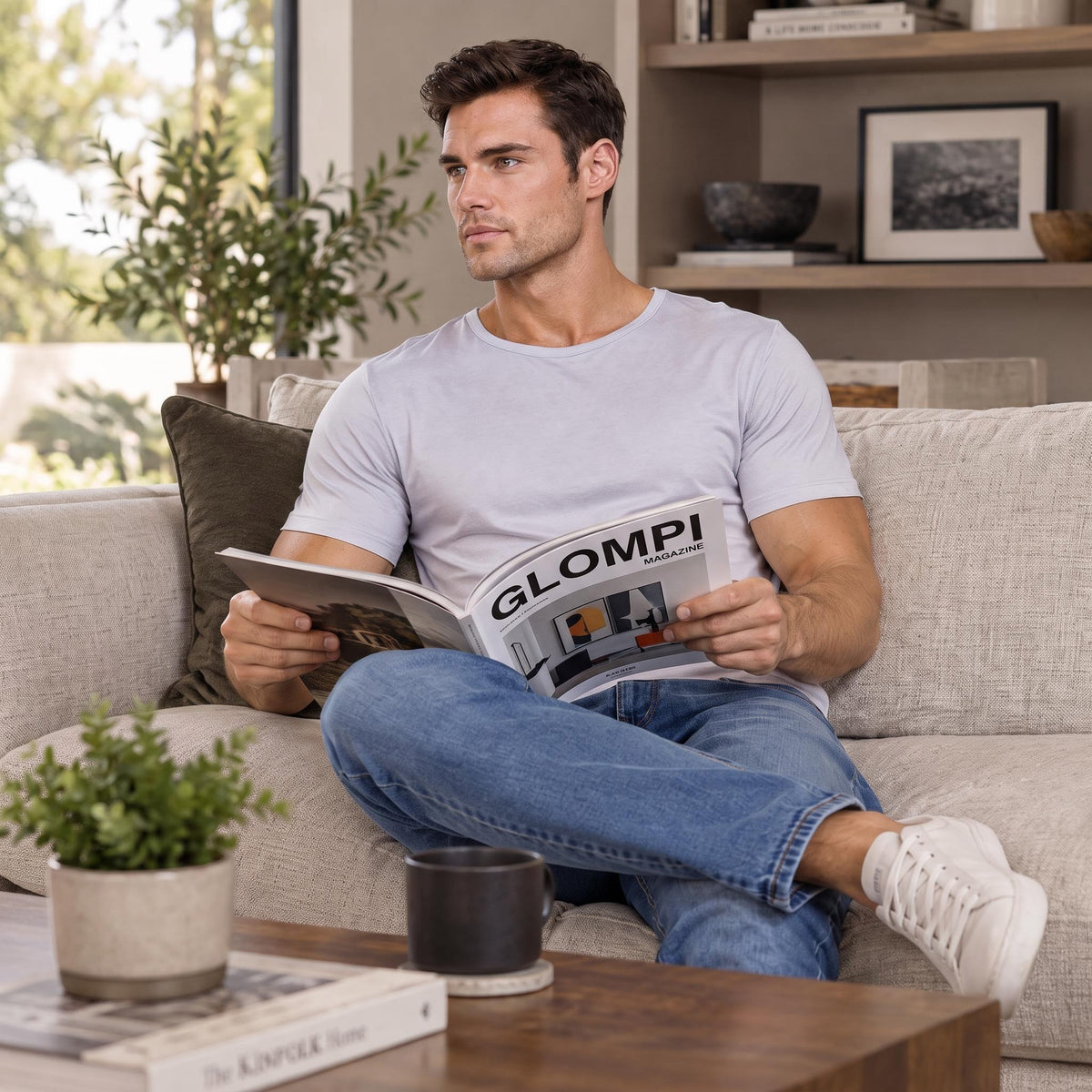 Men's Mulberry Silk Crew Neck T-Shirt for Versatile Style