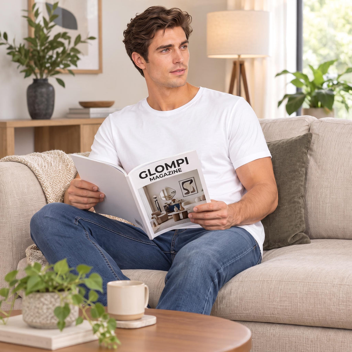 Men's Mulberry Silk Crew Neck T-Shirt for Versatile Style