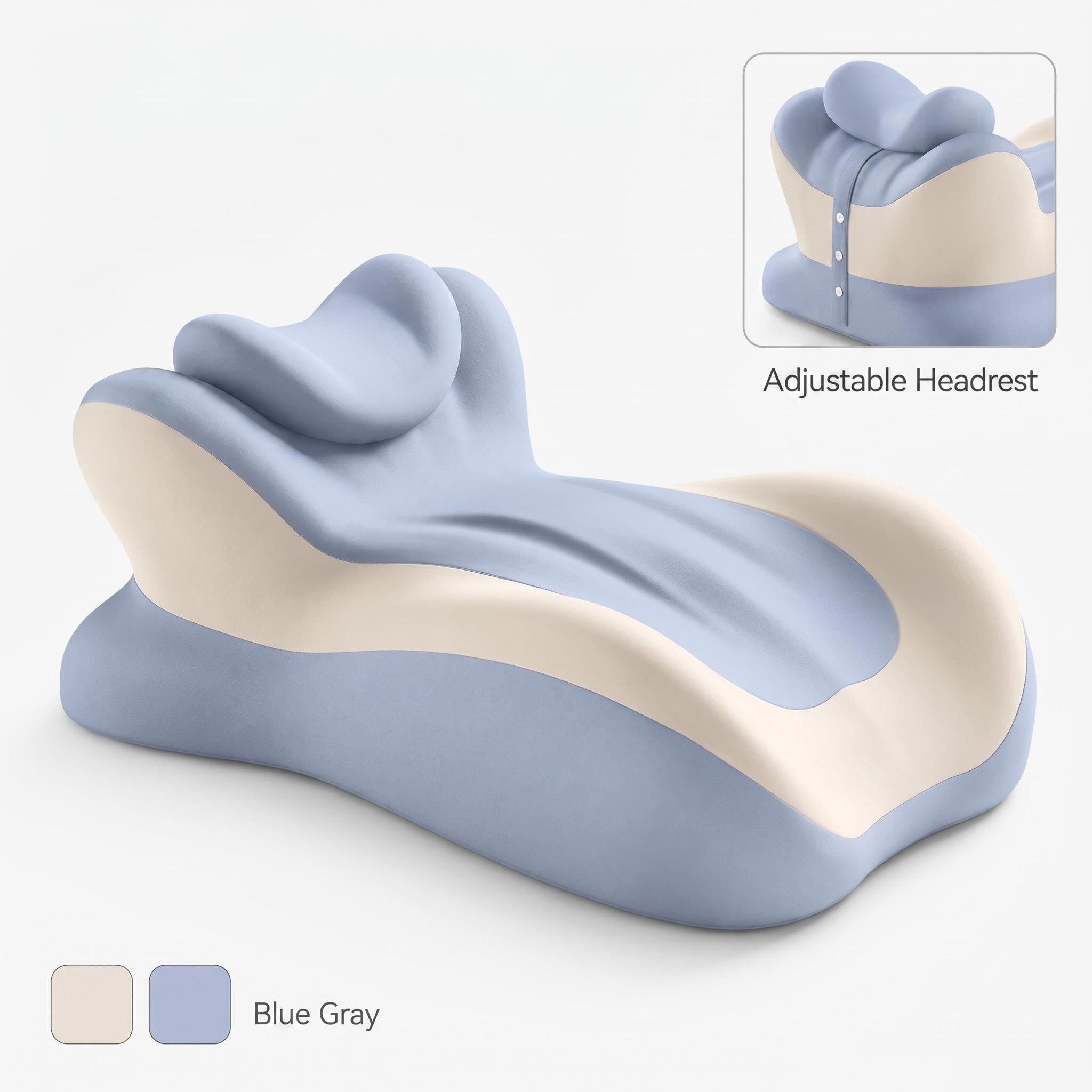 Ergonomic Memory Foam Reading Pillow for Bed - Backrest Support
