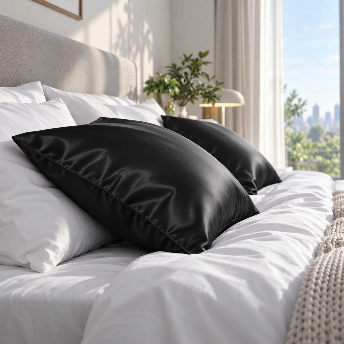 30-Momme Mulberry Silk Pillowcase with Envelope Closure-Pillowcases-Glompi-Glompi