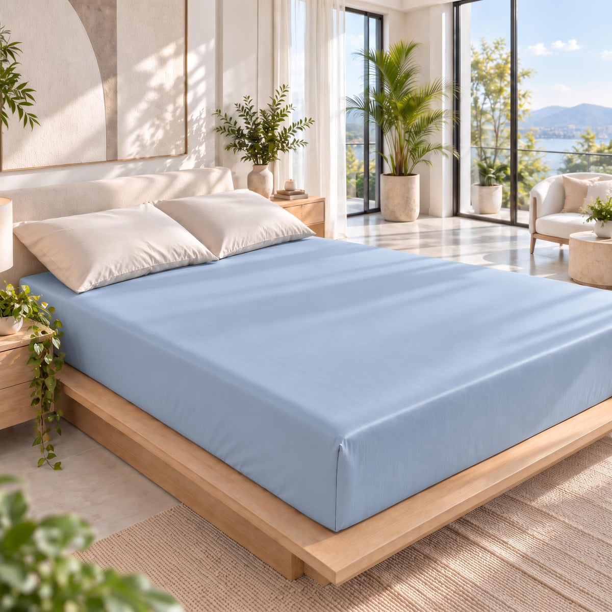 100% Pure Mulberry Silk Fitted Sheet - Grade A Deep With Pocket