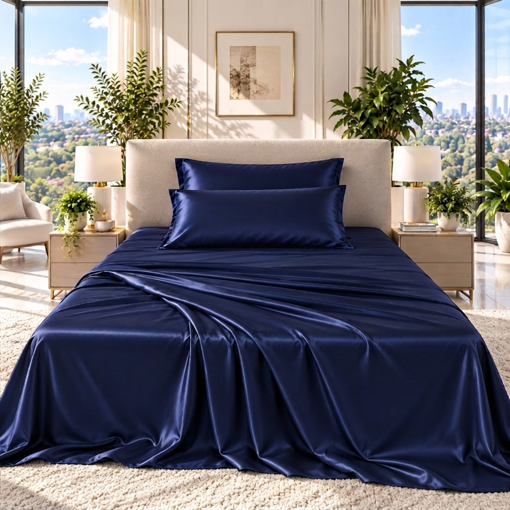 Elegant 25 Momme Mulberry Silk Bedding Set with Pillowcases