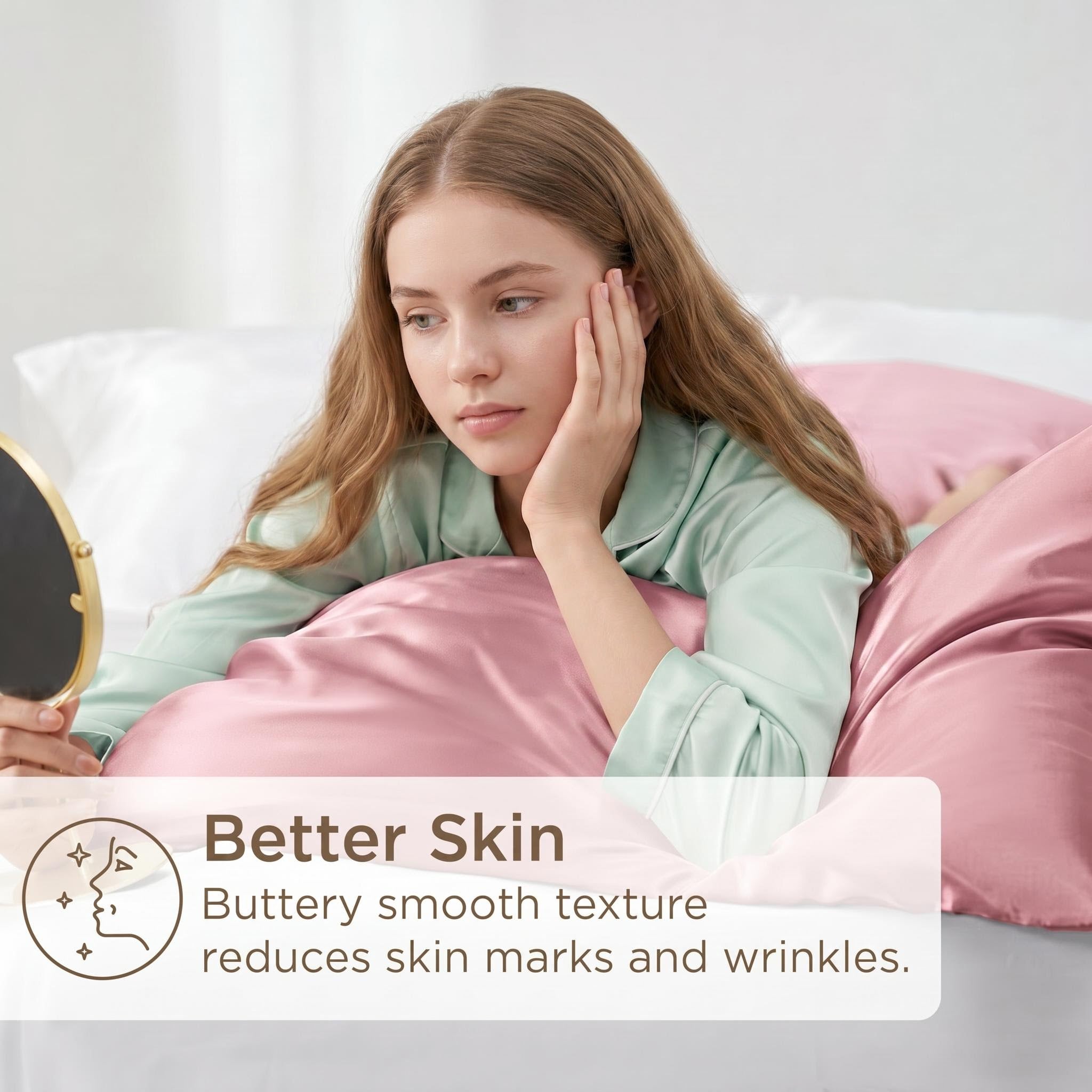 Silk Pillowcase Set for Hair - Luxurious Soft Texture
