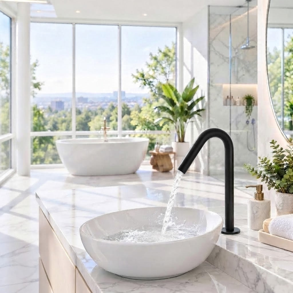 Smart Touch Gold Bathroom Faucet with Automatic Sensor