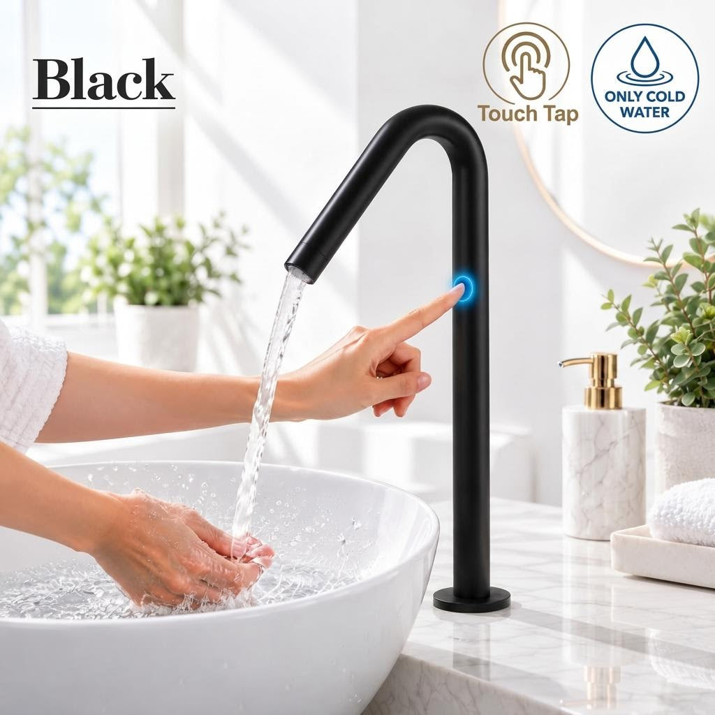 Smart Touch Gold Bathroom Faucet with Automatic Sensor