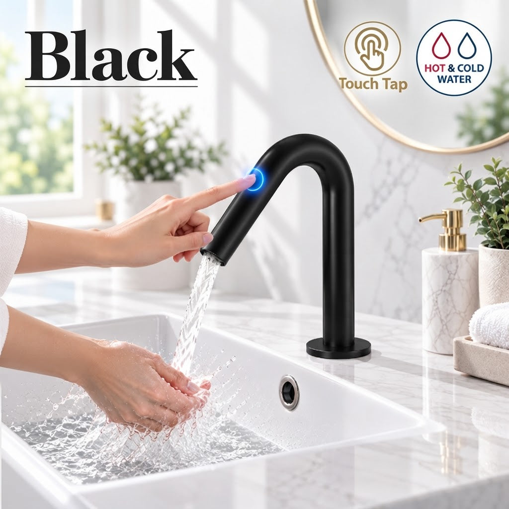 Smart Touch Gold Bathroom Faucet with Automatic Sensor