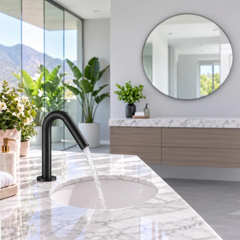 Smart Touch Gold Bathroom Faucet with Automatic Sensor
