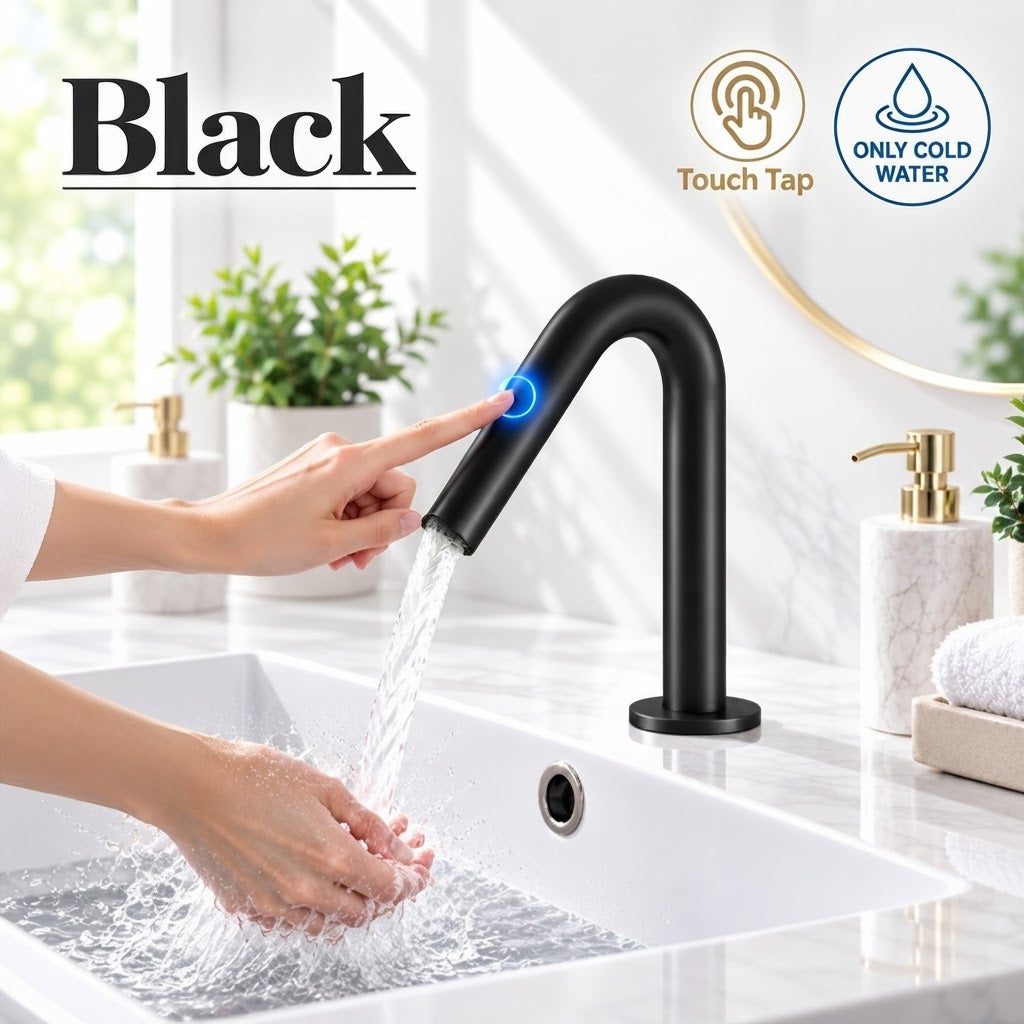 Smart Touch Gold Bathroom Faucet with Automatic Sensor