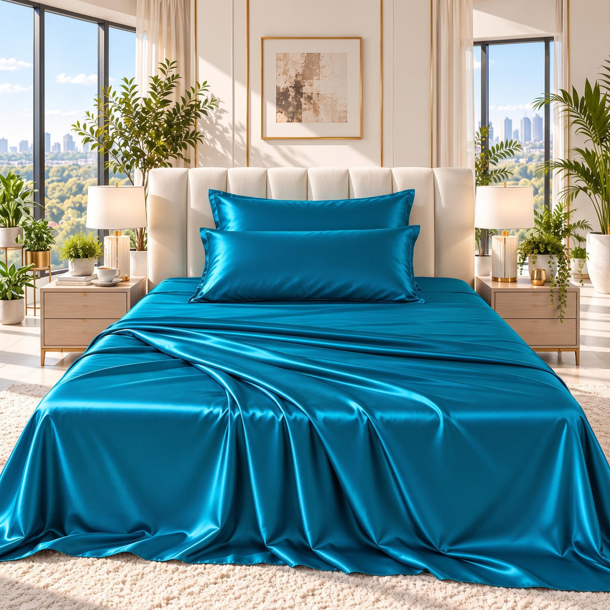Elegant 25 Momme Mulberry Silk Bedding Set with Pillowcases