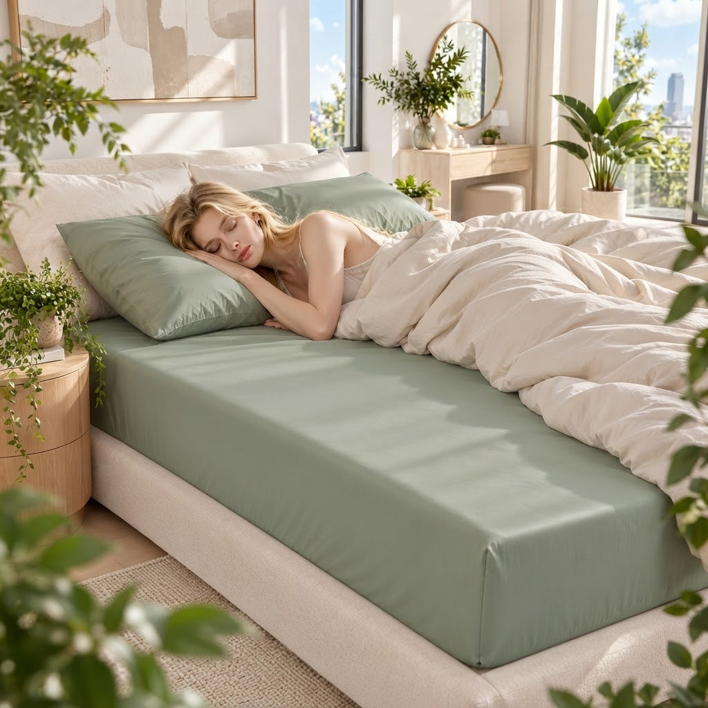 100% Pure Mulberry Silk Fitted Sheet - Grade A Deep With Pocket