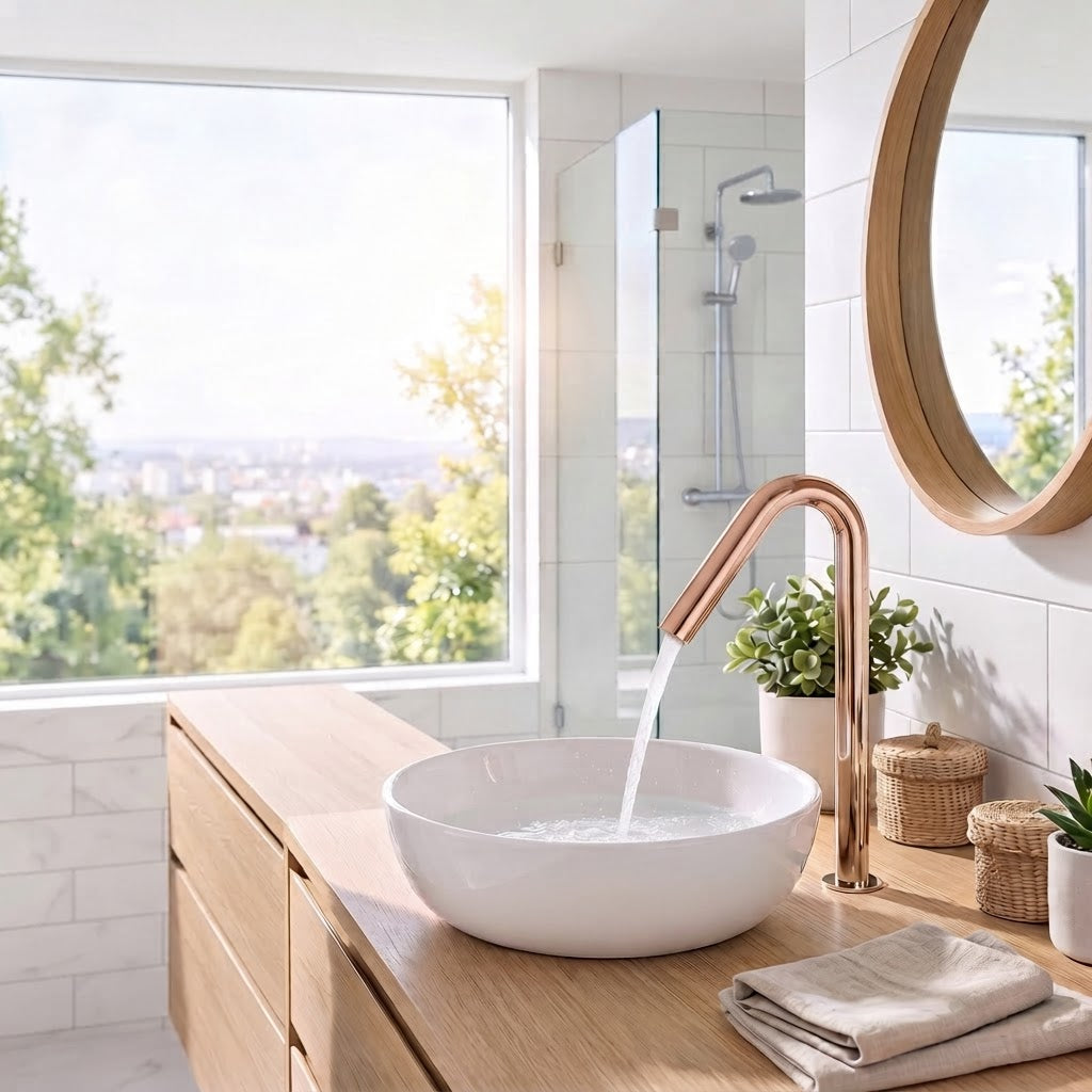 Smart Touch Gold Bathroom Faucet with Automatic Sensor