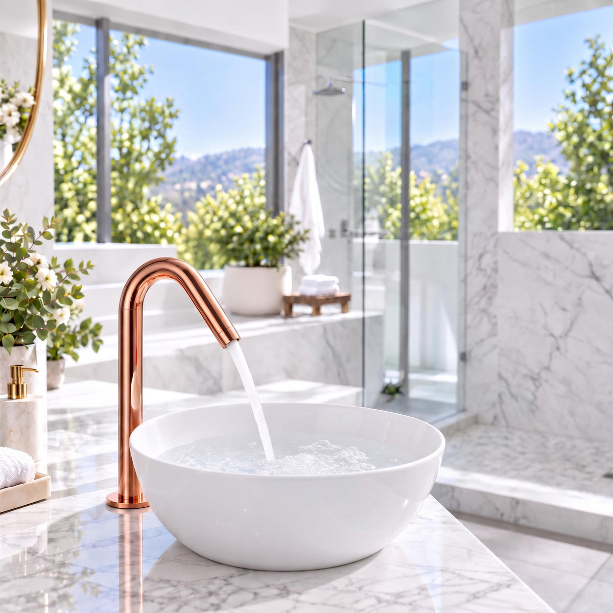 Smart Touch Gold Bathroom Faucet with Automatic Sensor