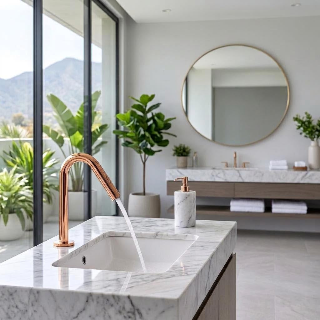 Smart Touch Gold Bathroom Faucet with Automatic Sensor