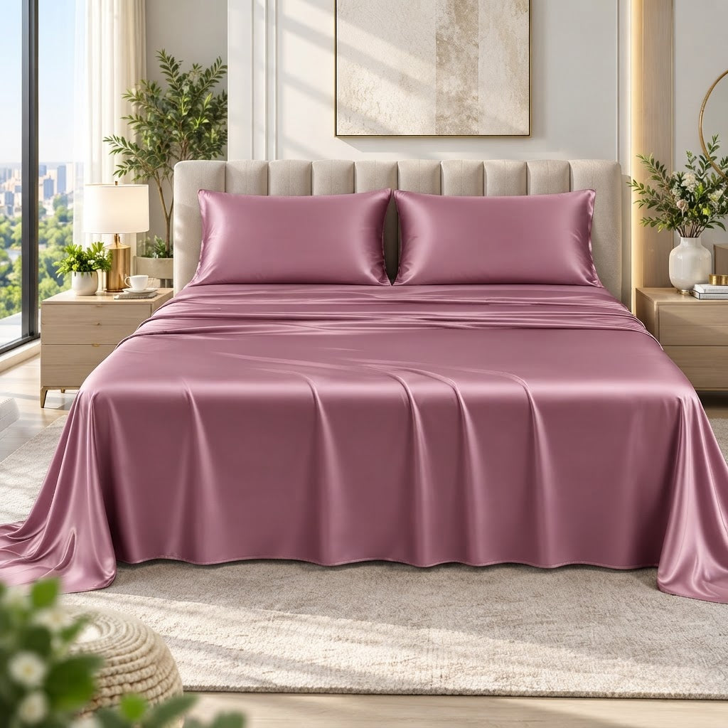 Elegant 25 Momme Mulberry Silk Bedding Set with Pillowcases