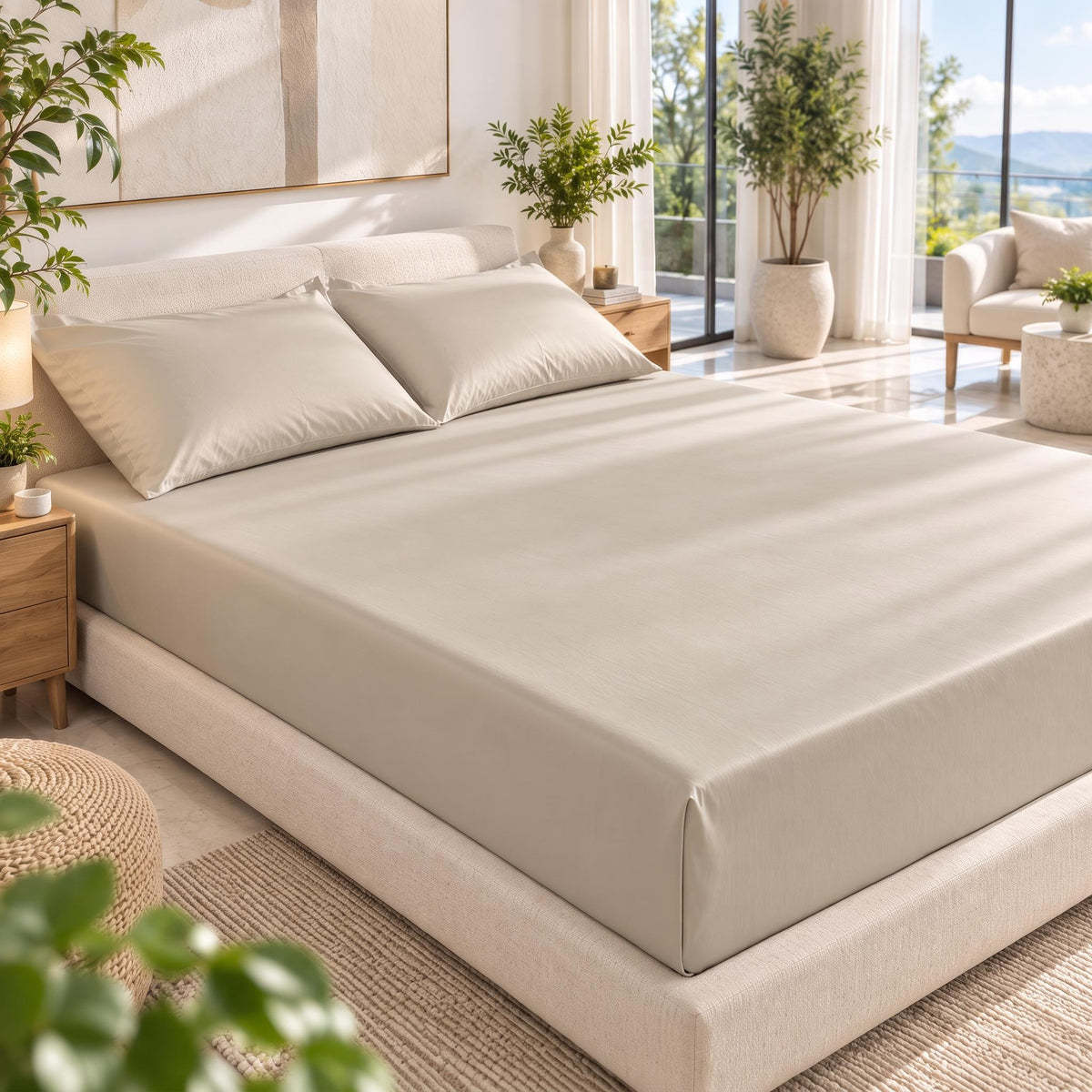 100% Pure Mulberry Silk Fitted Sheet - Grade A Deep With Pocket