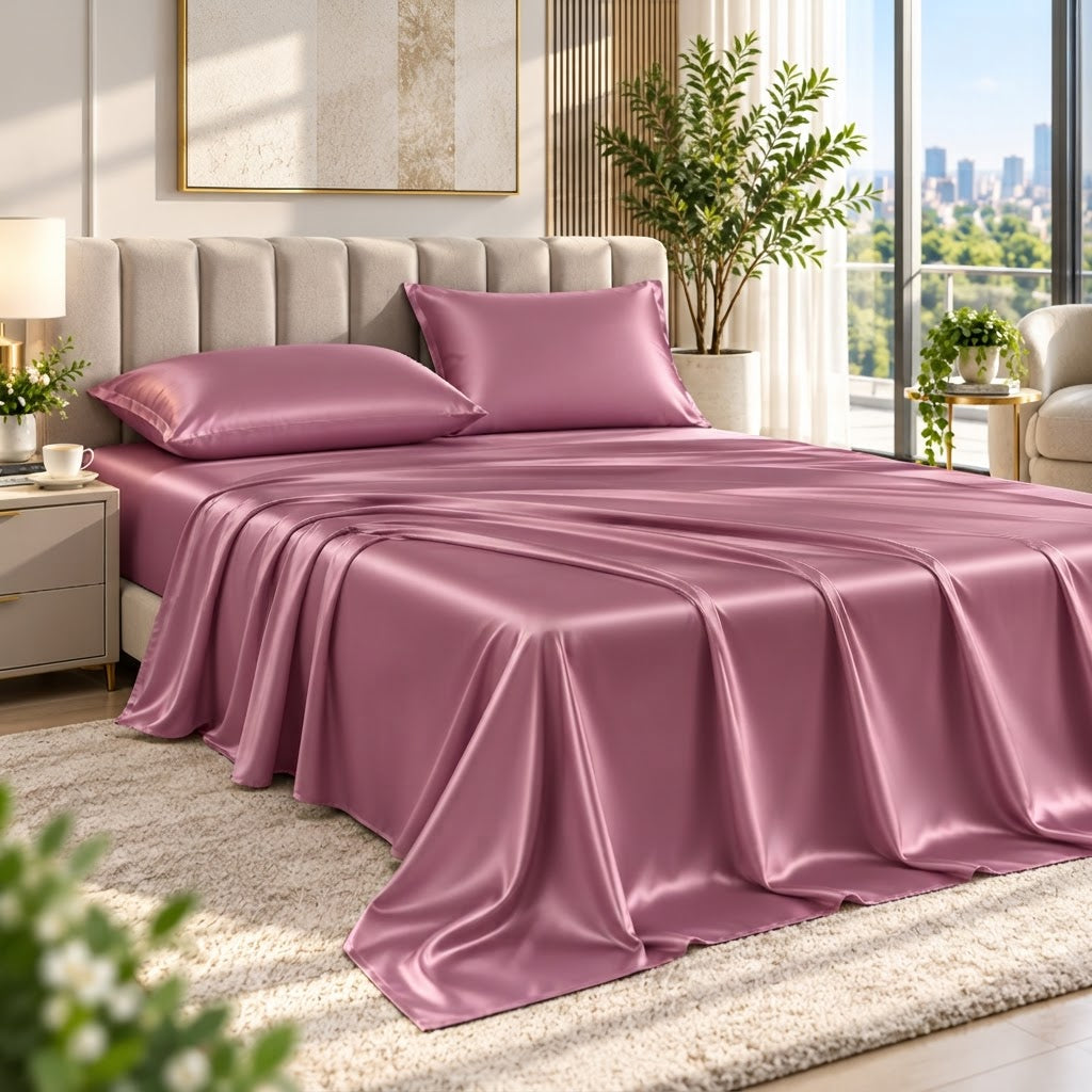 Elegant 25 Momme Mulberry Silk Bedding Set with Pillowcases