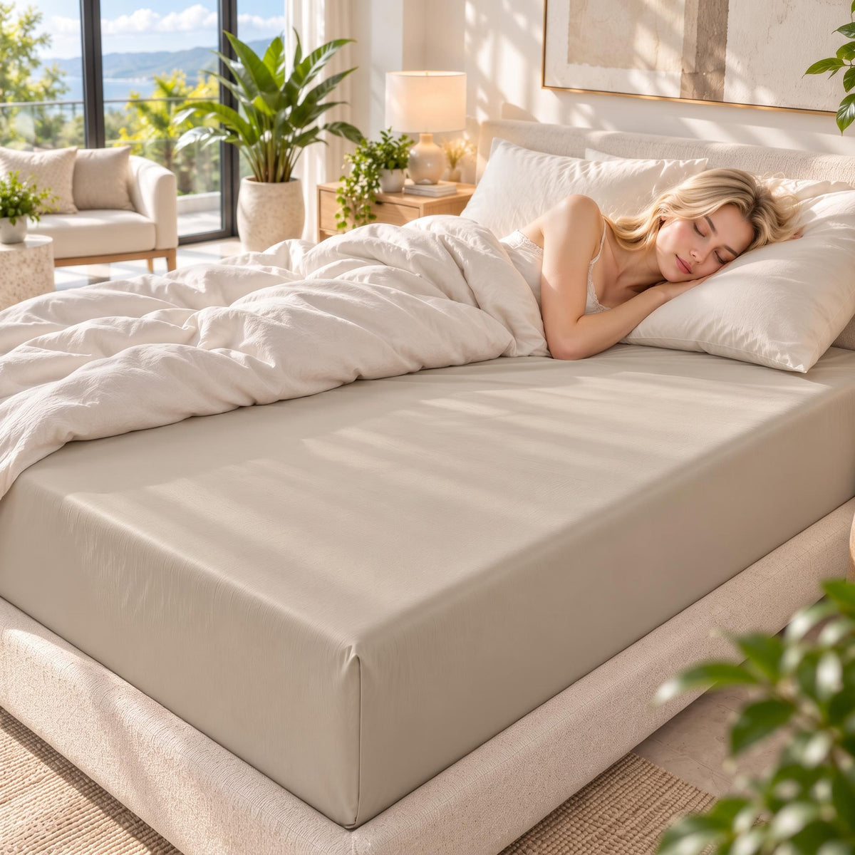 100% Pure Mulberry Silk Fitted Sheet - Grade A Deep With Pocket