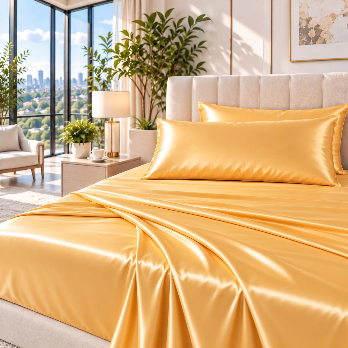 Elegant 25 Momme Mulberry Silk Bedding Set with Pillowcases