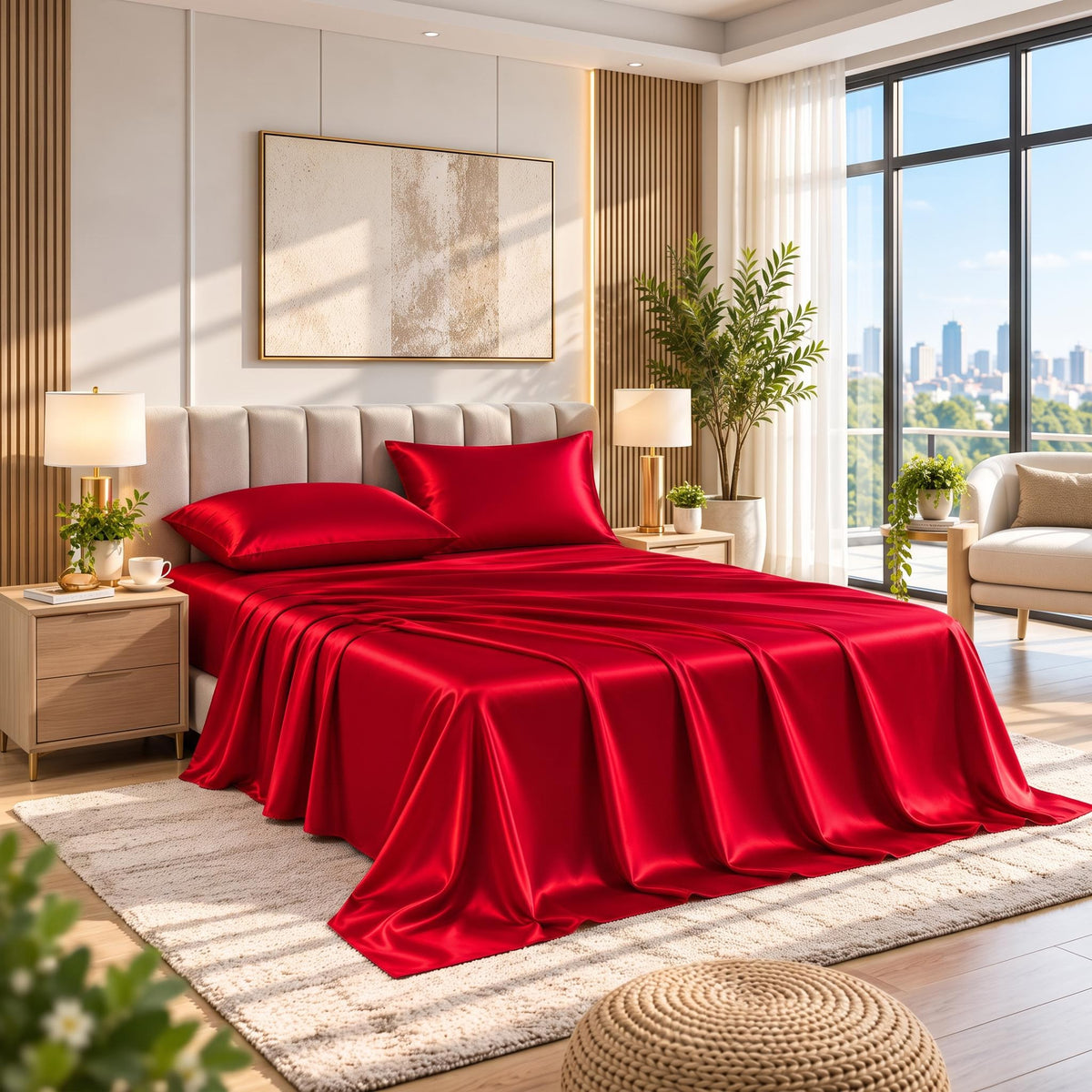 Elegant 25 Momme Mulberry Silk Bedding Set with Pillowcases