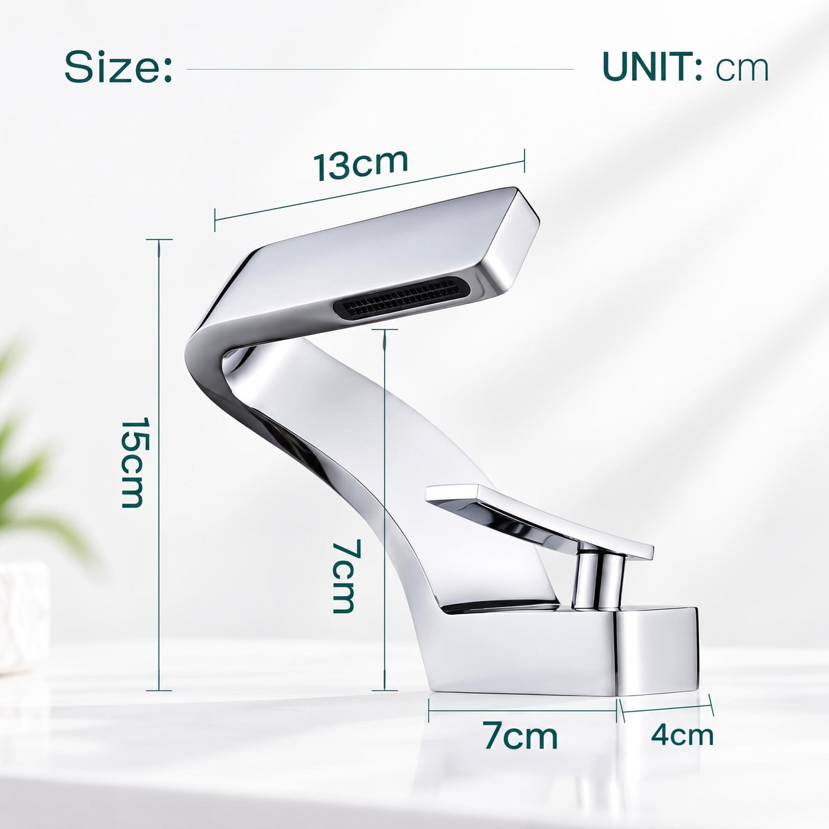 Waterfall Basin Mixer Tap – Solid Brass Modern Bathroom Sink Faucet