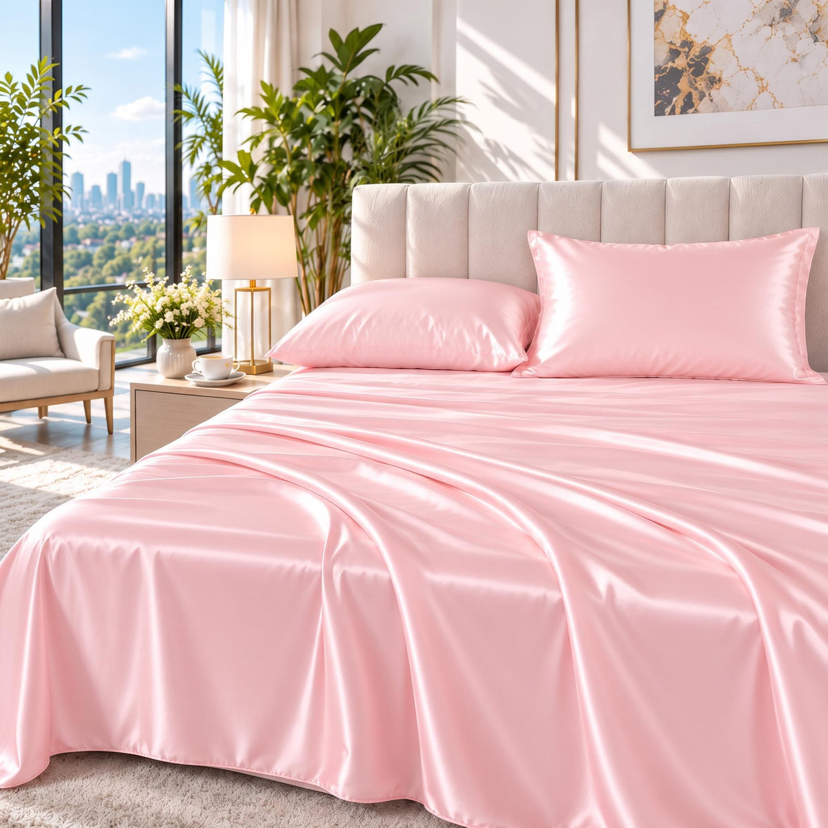 Elegant 25 Momme Mulberry Silk Bedding Set with Pillowcases