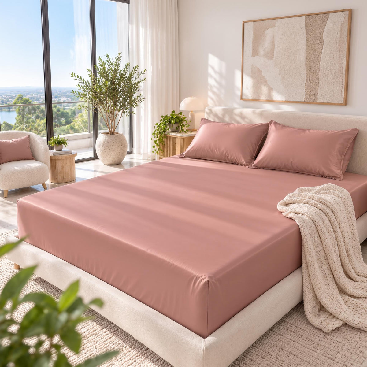 100% Pure Mulberry Silk Fitted Sheet - Grade A Deep With Pocket