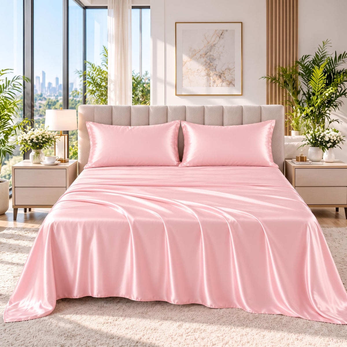 Elegant 25 Momme Mulberry Silk Bedding Set with Pillowcases