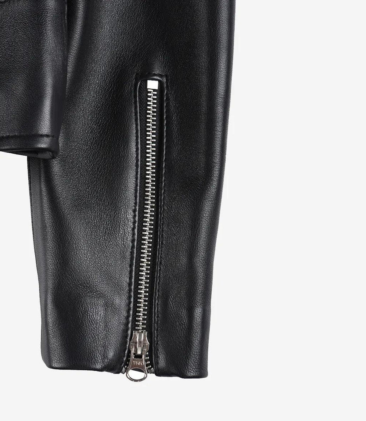 Asymmetrical Black Leather Jacket for Women-Leather Jackets-Glompi-Glompi