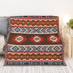 Boho Chic Camping Blanket - Cotton Linen Travel Rug with Tassels