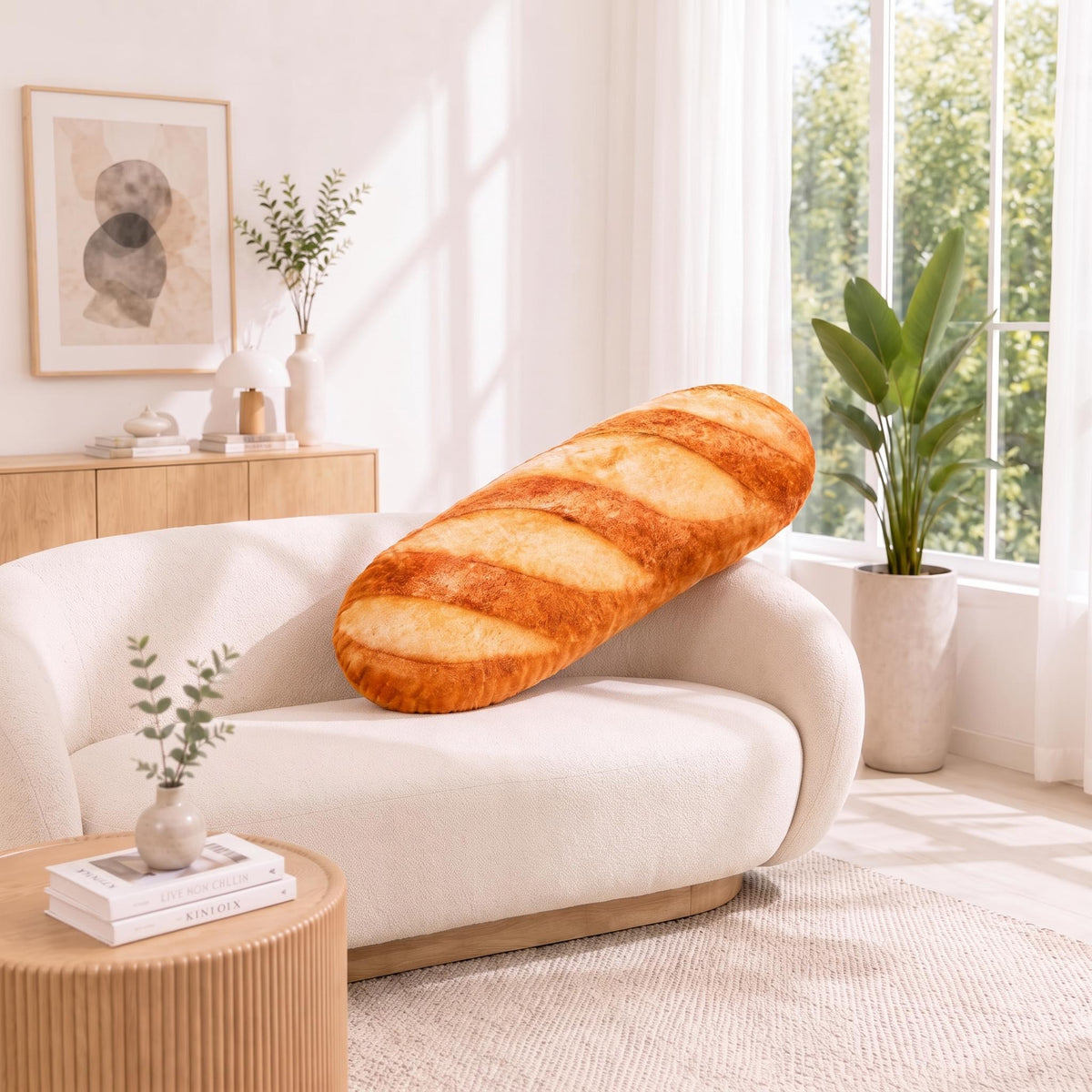 Bread-Shaped Soft Cushion for Home Decor Accent-Decorative Pillows & Cushions-Glompi-Glompi