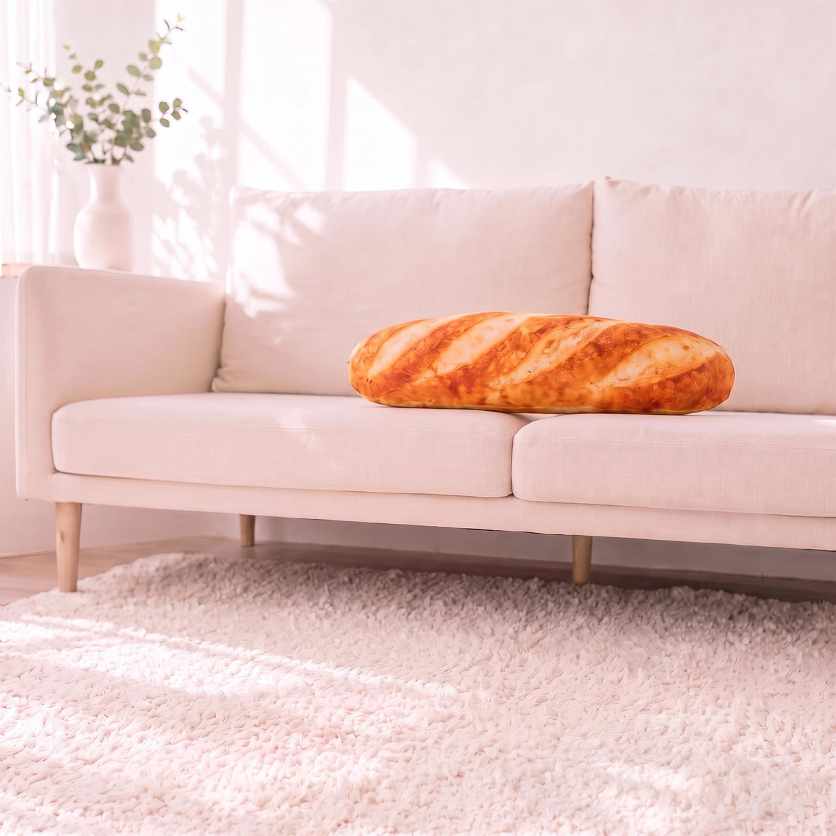Bread-Shaped Soft Cushion for Home Decor Accent-Decorative Pillows & Cushions-Glompi-Glompi