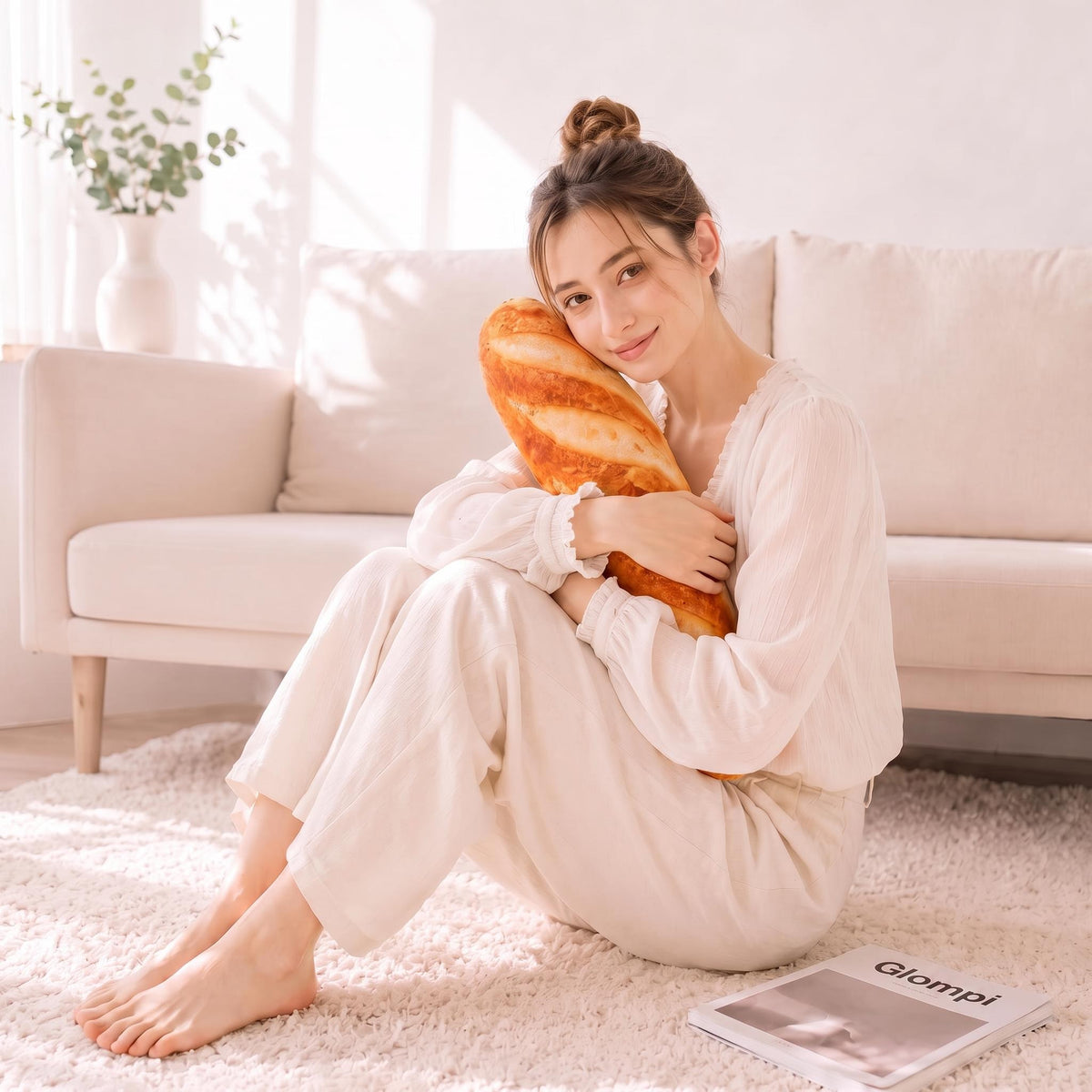 Bread-Shaped Soft Cushion for Home Decor Accent-Decorative Pillows & Cushions-Glompi-50cm-Glompi