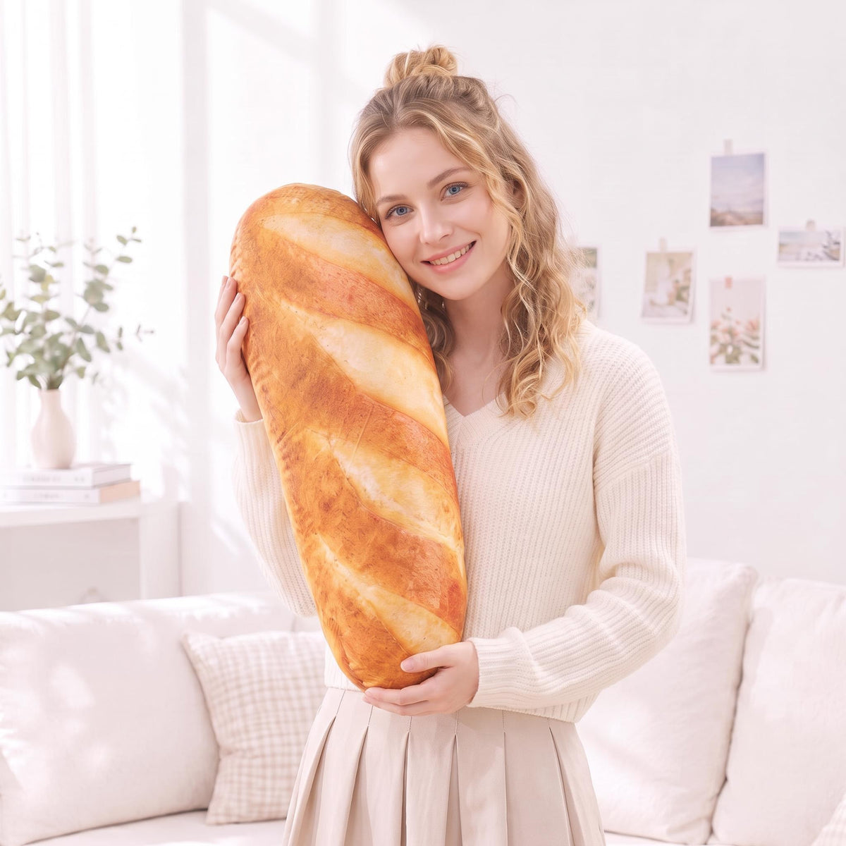 Bread-Shaped Soft Cushion for Home Decor Accent-Decorative Pillows & Cushions-Glompi-70cm-Glompi