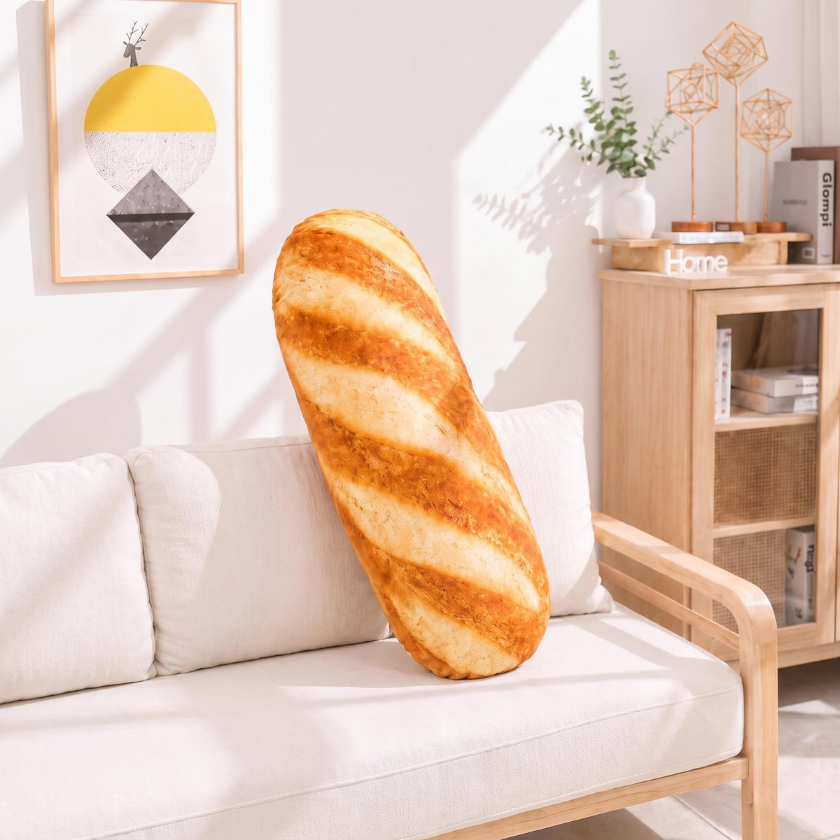 Bread-Shaped Soft Cushion for Home Decor Accent-Decorative Pillows & Cushions-Glompi-Glompi