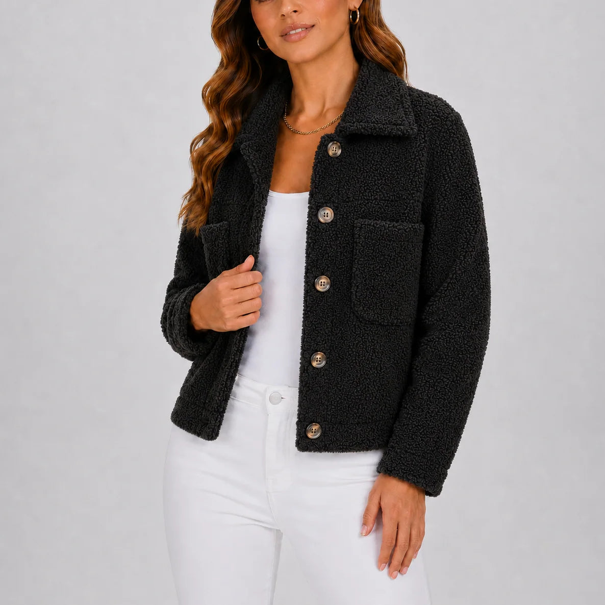 Casual Knit Blazer Jacket with Pockets for Women 0