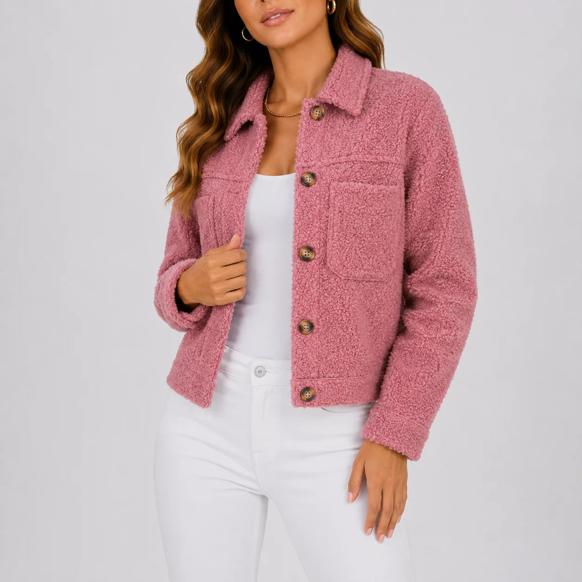 Casual Knit Blazer Jacket with Pockets for Women 3