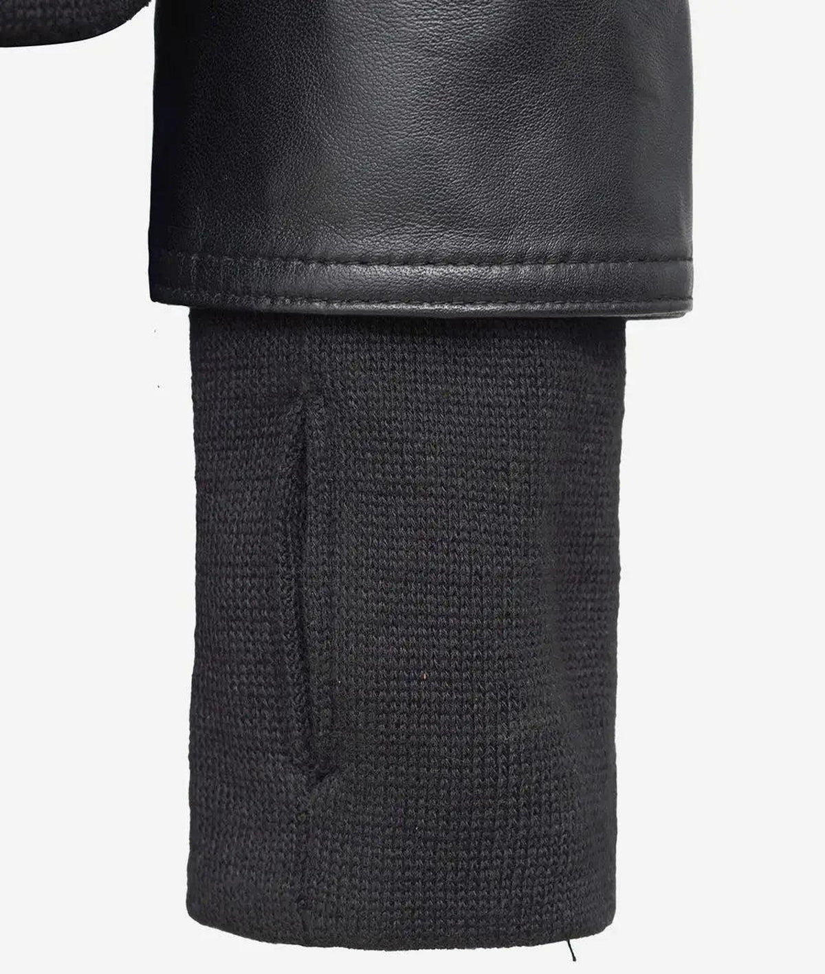 Céleste Women's Black Leather Bomber Jacket with Hood 7