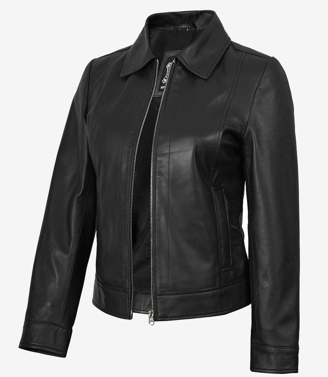Classic Black Leather Jacket for Women - Timeless Style 2
