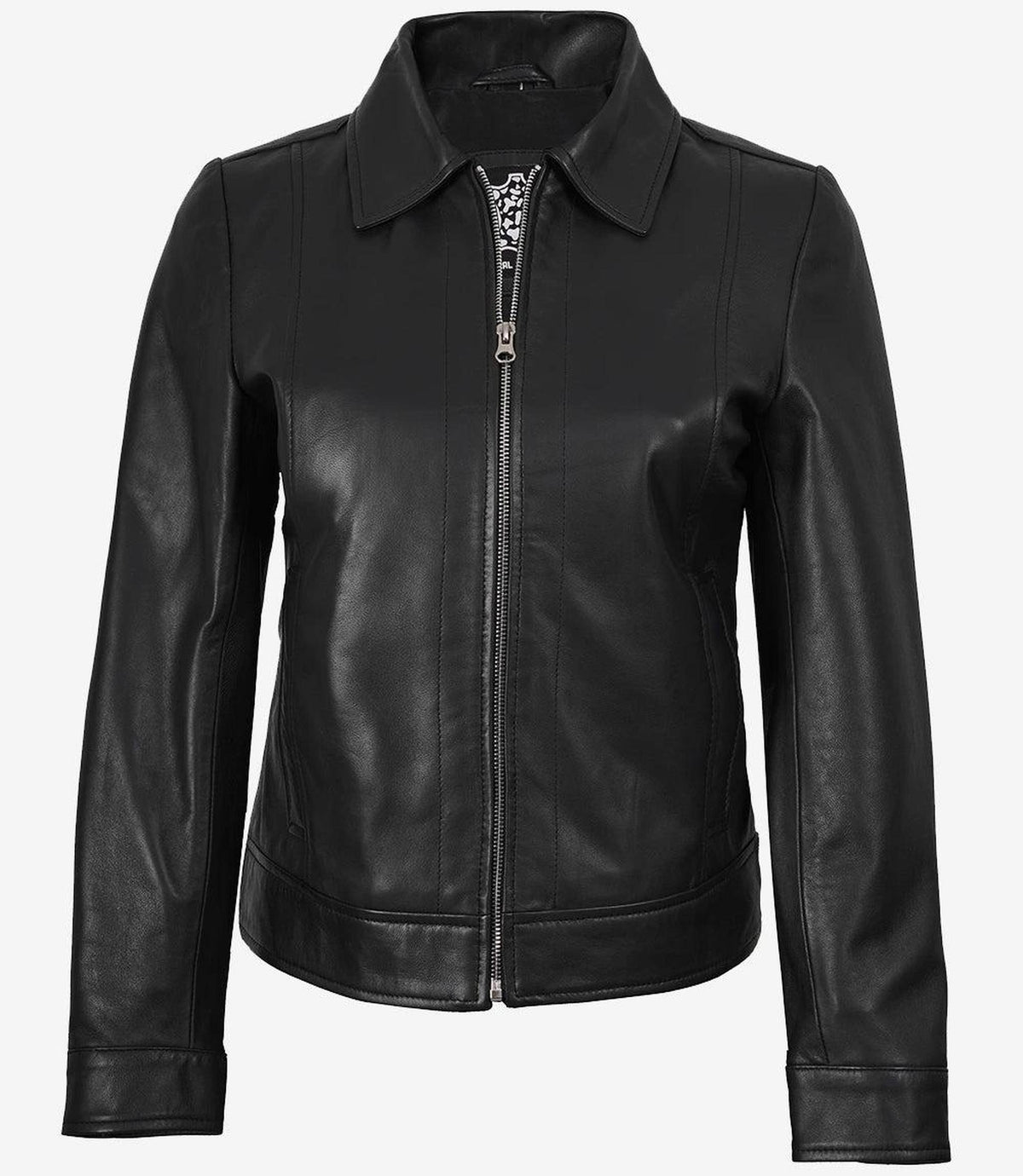 Classic Black Leather Jacket for Women - Timeless Style 4
