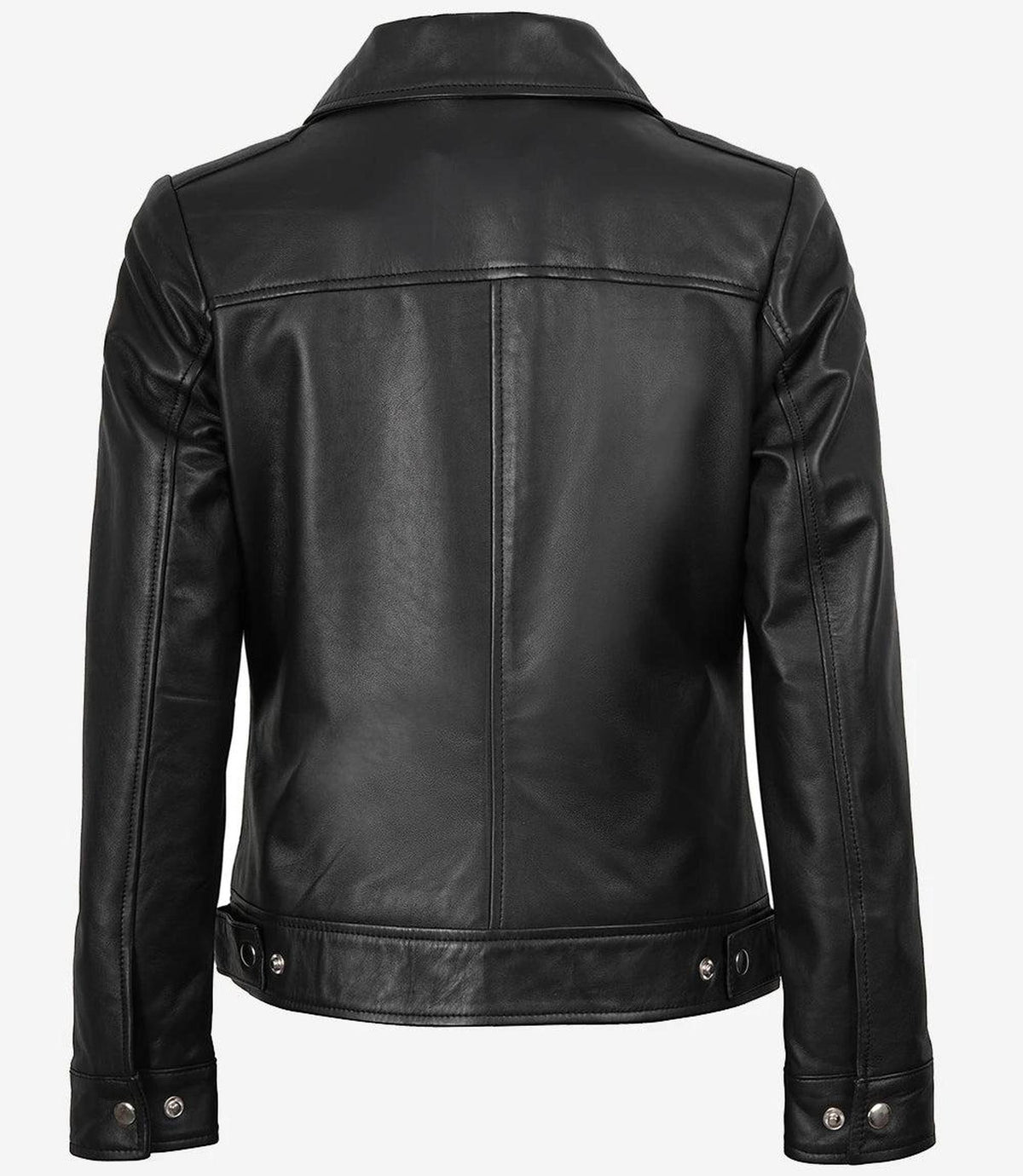 Classic Black Leather Jacket for Women - Timeless Style 5