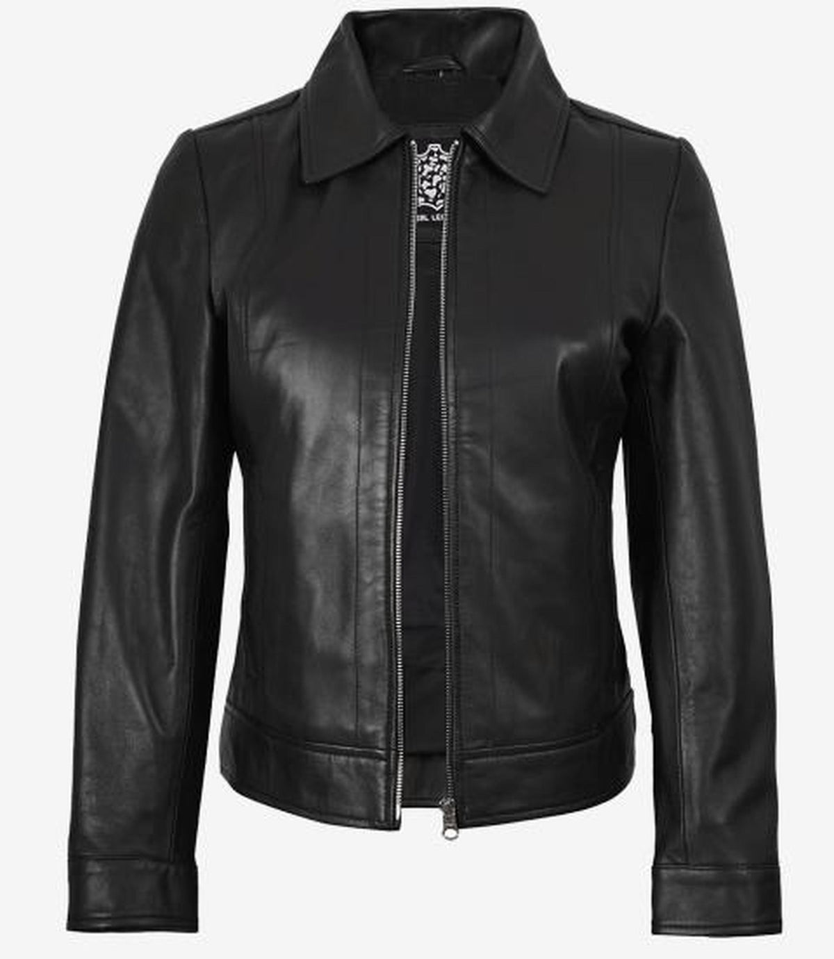 Classic Black Leather Jacket for Women - Timeless Style 1