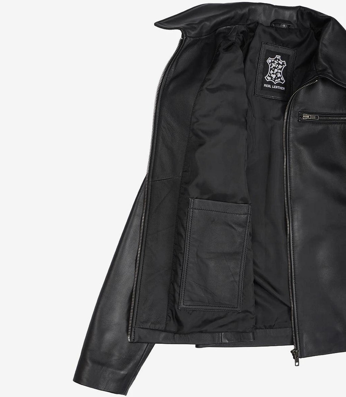 Classic Black Leather Jacket for Women with Flattering Fit-Leather Jackets-Glompi-Glompi