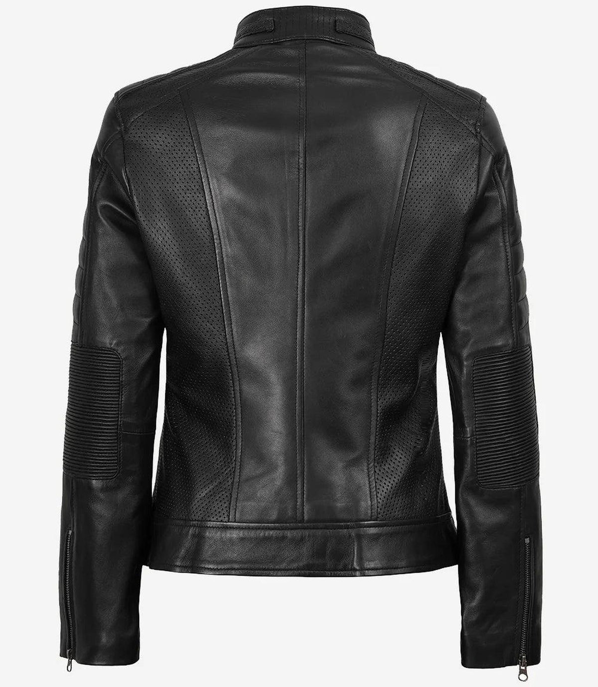 Classic Black Leather Jacket for Women with Stylish Design 7