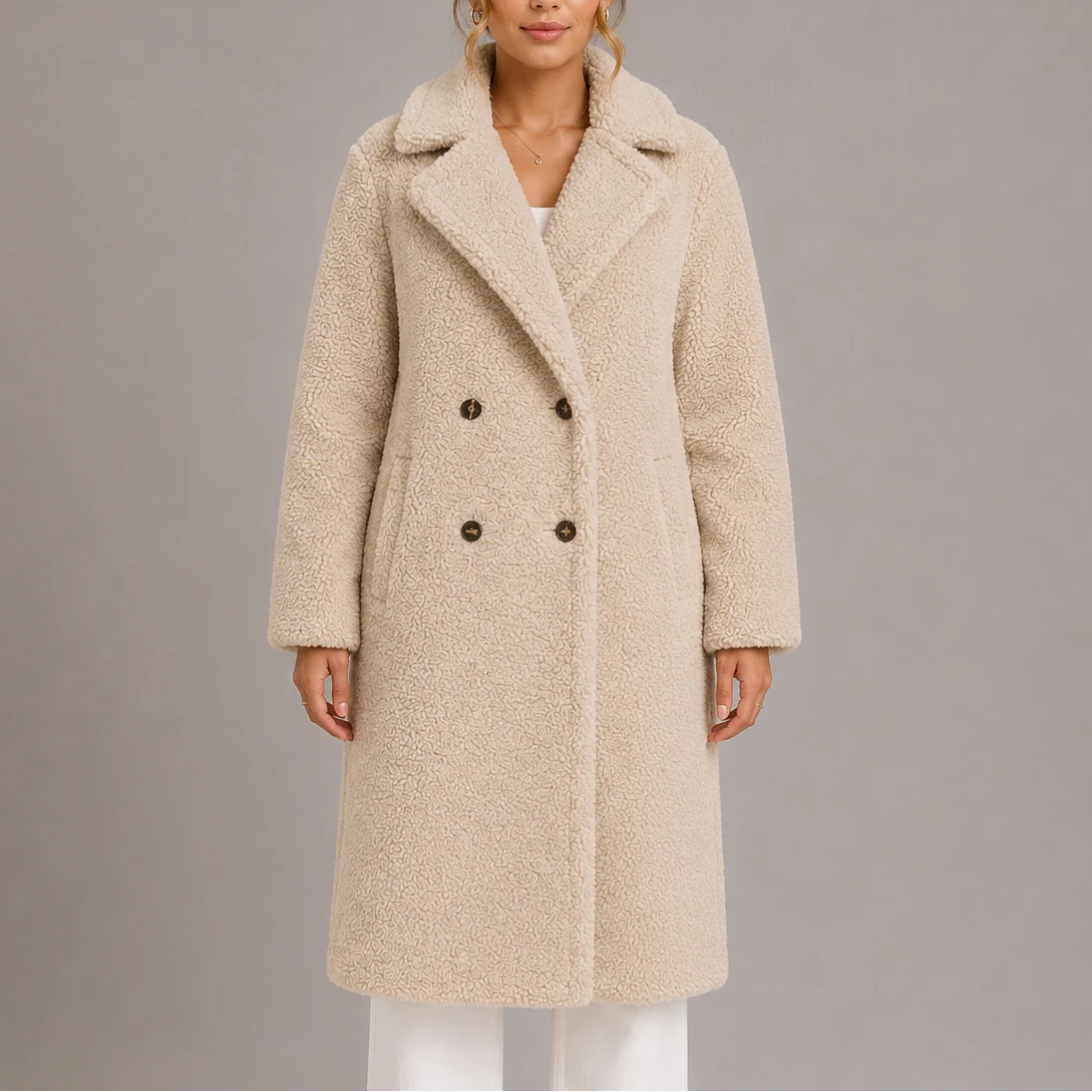 Classic Long Faux Fur Coat for Women, Winter Layering Essential 0