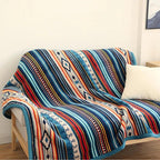 Cozy Coral Fleece Throw Blanket - Soft Boho Design for Home Decor