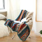Cozy Coral Fleece Throw Blanket - Soft Boho Design for Home Decor