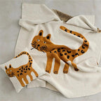 Cozy Half Velvet Blanket Set with Spotted Leopard Design & Pillow Cover